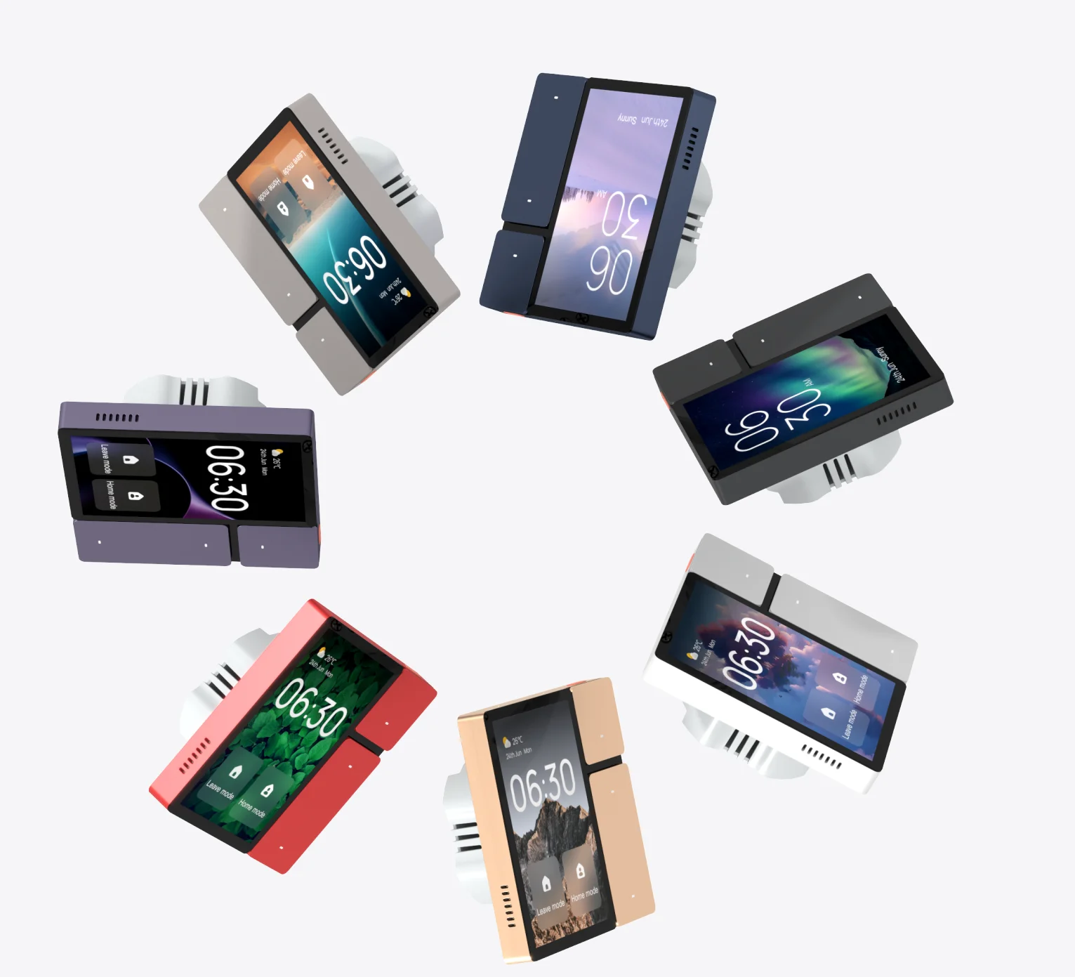 Nuovo design 3.5 ''schermo centrale 3 Gang Wifi pulsanti interruttore di controllo della casa interruttore di controllo della casa intelligente Mini EU