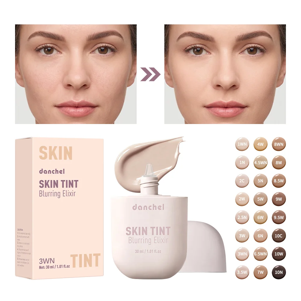 Base de Maquillaje Hidratante con Ácido Hialurónico, Textura Sedosa y Ligera, Efecto Segunda Piel, Resistente al Sudor, Antienvejecimiento, Para Piel Seca y Grasa