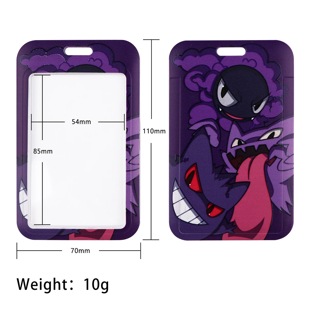 Niedliches Anime-Gengar-Lanyard für Schlüsselanhänger, Ausweishülle, Reisepass, Studenten-Handy, Ausweishalter, Schlüsselring, Umhängebänder, Zubehör – Detail 4
