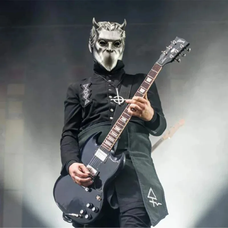 CyGhost B.C روك رول مجهول الغول الفرقة Grucifix بابا إميري الكبار اللاتكس خوذة لكامل الوجه قناع أزياء الهالوين التأثيرية MD71