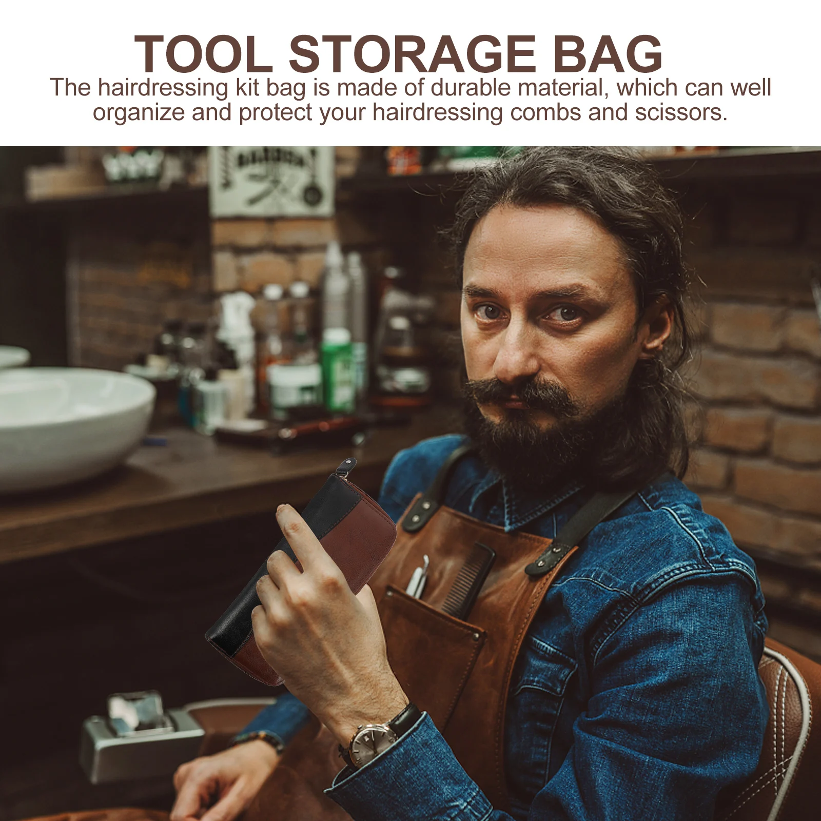 

2 Pieces Hairdressing Scissors Case Lightweight Portable Barber Tool Bag Salon Shears Storage ganizer Travel Pouch