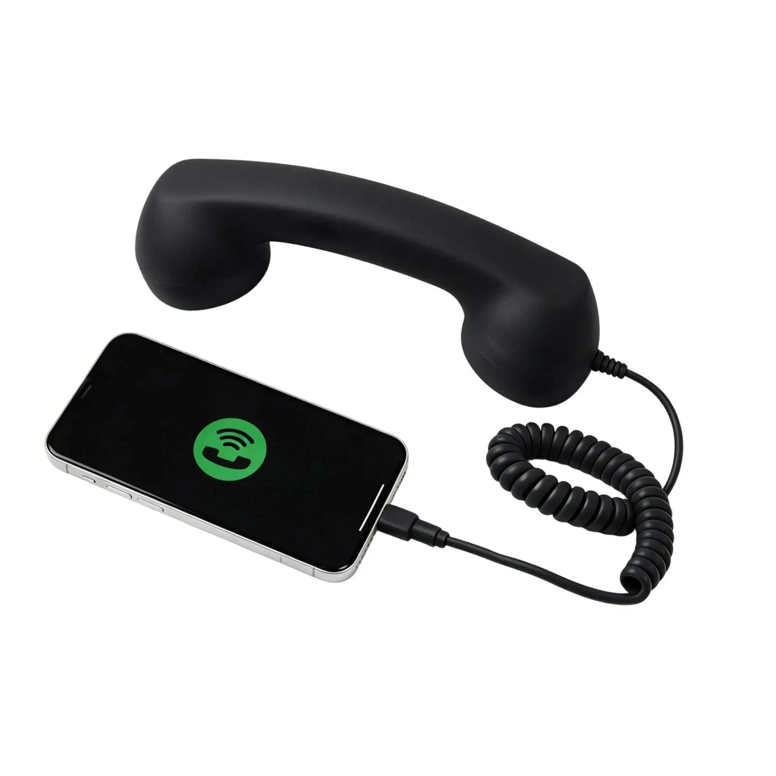 Retro Telephone Handset Type-C Clear Audio Landline Speaker With Microphone Cell Phone Receiver Wired Connector
