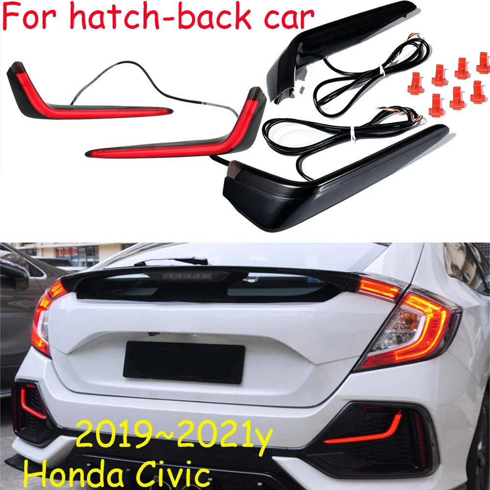 Hatch-back Car Tail Light For Honda Civic Taillight Rear Light 2019~2021y LED DRL Car Daytime Running Lights For Civic Headlight