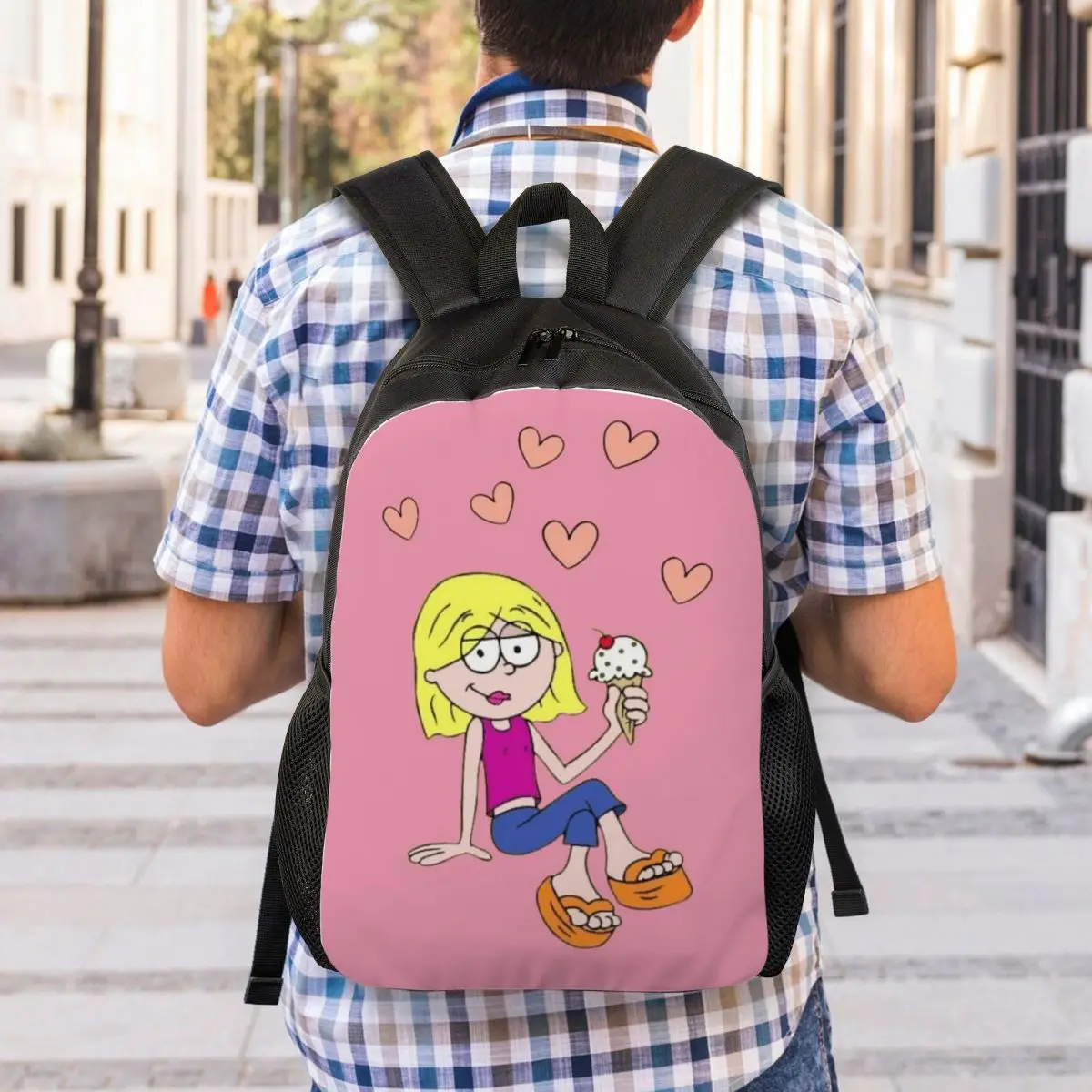 Lizzie Mcguire Cartoon Backpack Student Boys Girls BookBag School Bag Laptop Shoulder Bags