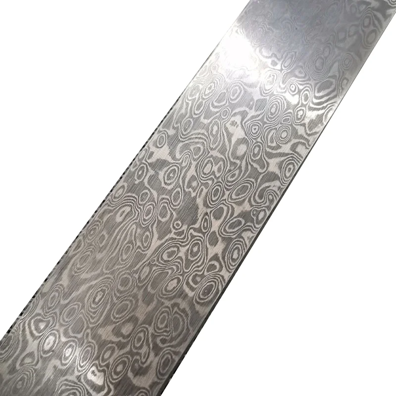 Swayboo 40*5*0.5cm Damascus Knife Strip Sandwich VG10 Steel 58HRC Billets Household DIY Handmade Fixed Blade Knife Blanks