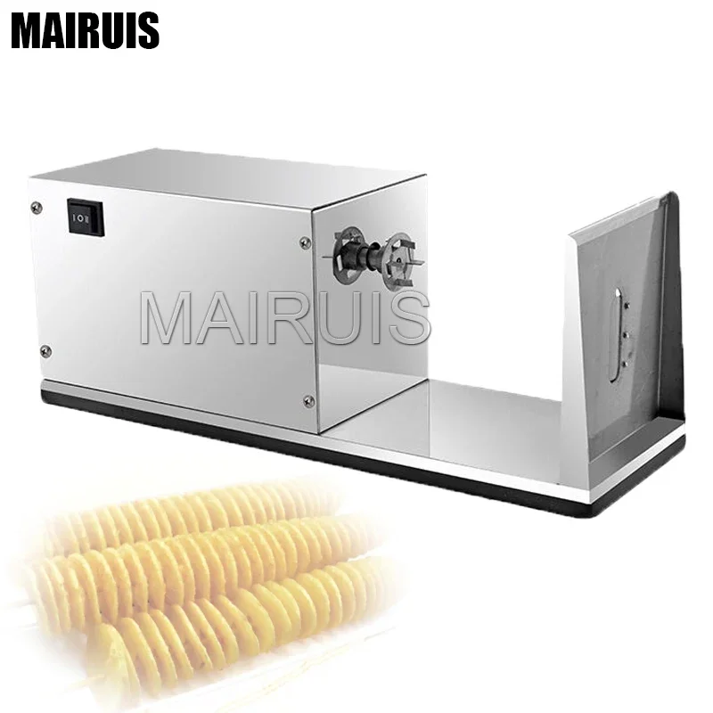 Electric Spiral Cutting Machine Chips Machine Potato Chip String Rotate Potato Chips Tower Chopper Tornado Potato Cutter Machine