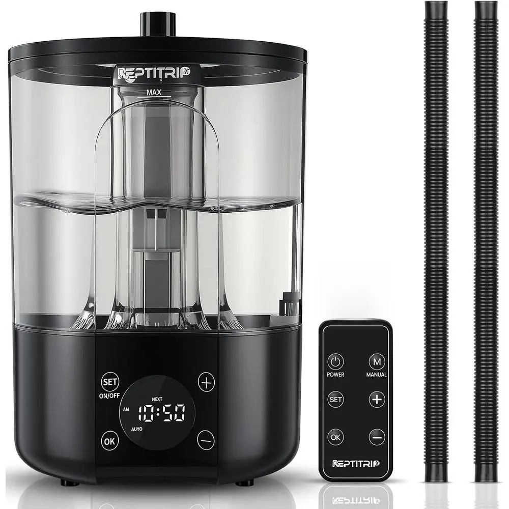 

Reptile Huiier ogger or Terrariums, Timer unction, 1 Gallon, Adjustable og Volume, Ideal or Bearded Dragons, Lizards, Geckos, Sn