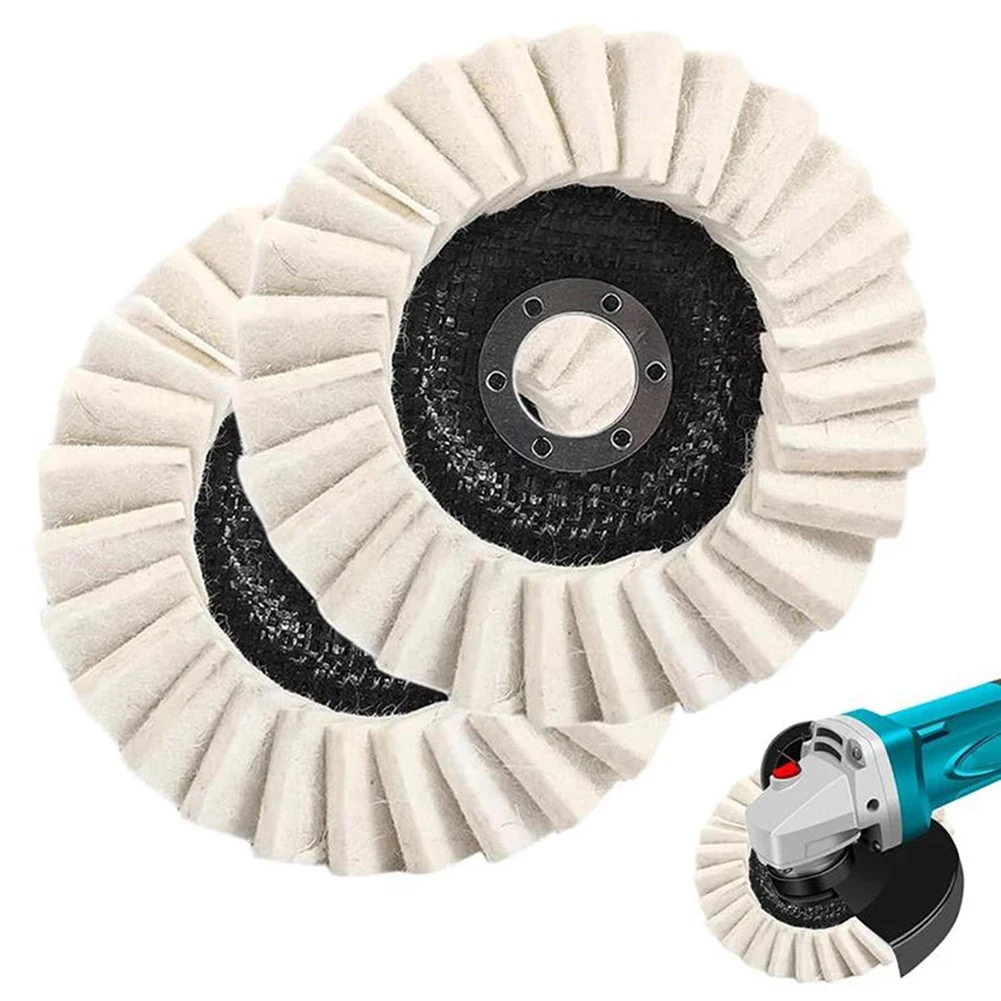 

3pcs Wool Polishing Wheel,115mm/125mm Wool Blinds Diamond-Polishing Pad,Wool Felt Flap Polishing Discs,Grinder Accessories