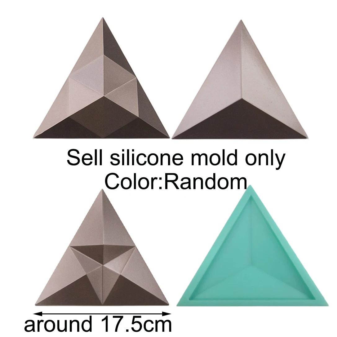 Triangle Silicone Wall Bricks Molds, Handmade Rubber Soft Molds for Concrete Bricks,Plaster TV Back Decoration Tiles Casting