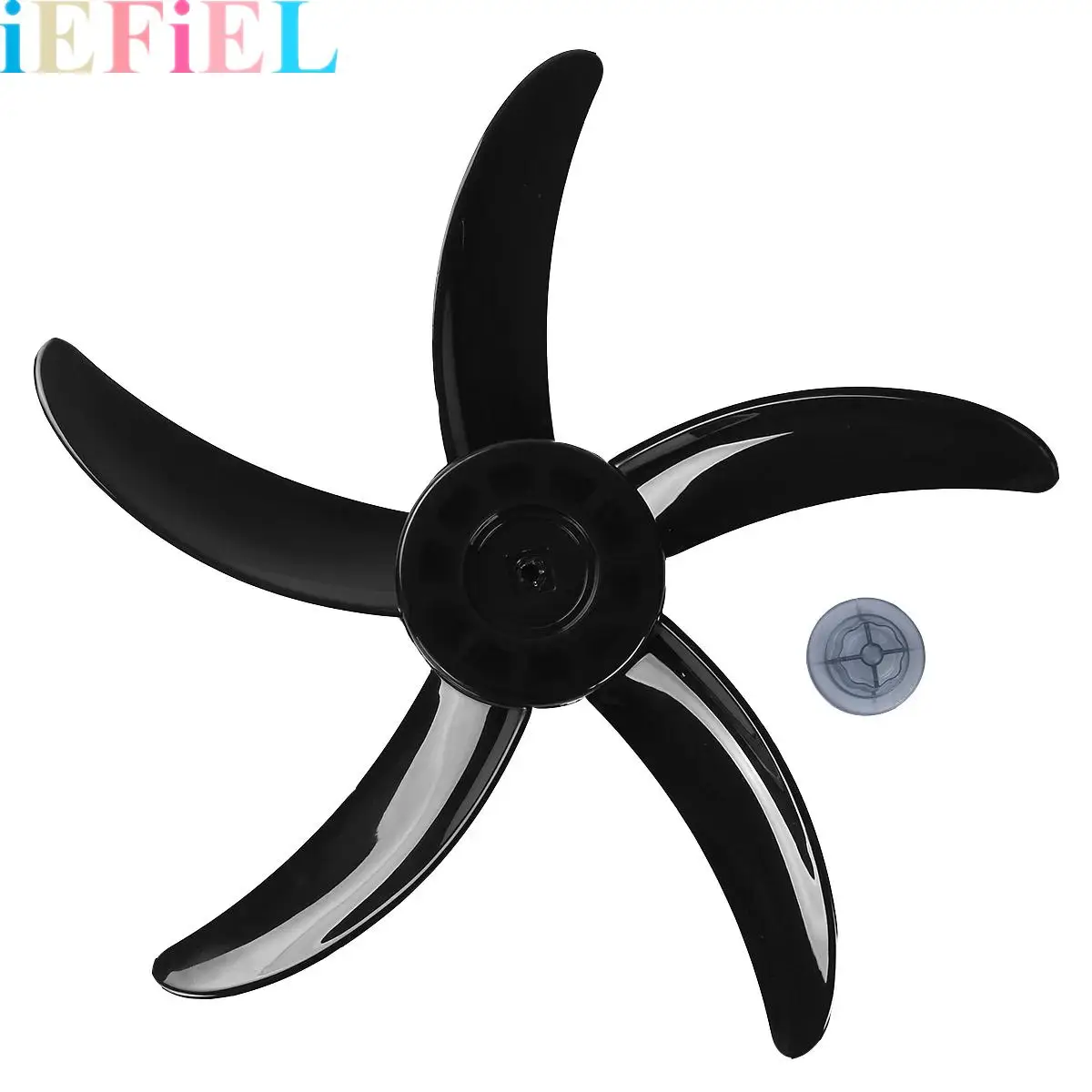 20 Inch Household Plastic Fan Blade 5 Leaves with Nut Cover for Standing Pedestal Table Fanner General Accessories