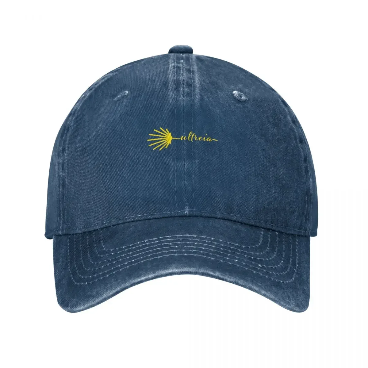 Ultreia Vopography Santiago Compostela Casquette de baseball à coque festonnée jaune, chapeau d'été à la mode pour hommes et fem