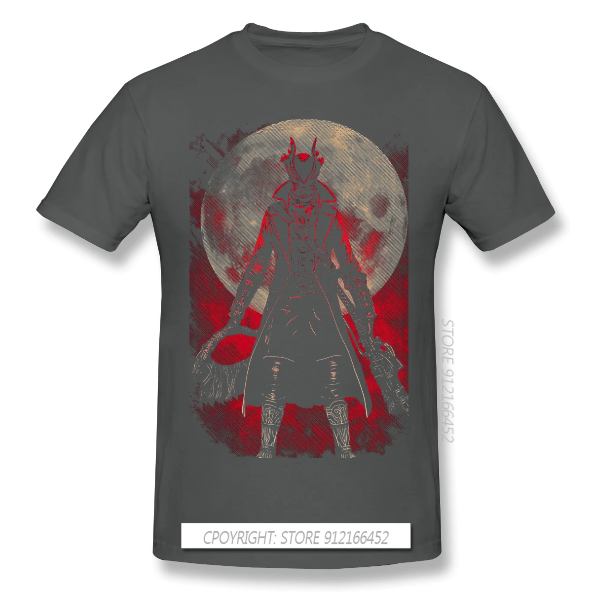 The Hunter Classic T Shirt Men Clothes Hot Sale Bloodborne ARPG Games Tees Shirt 100% Cotton Crew Neck Casual T-Shirts