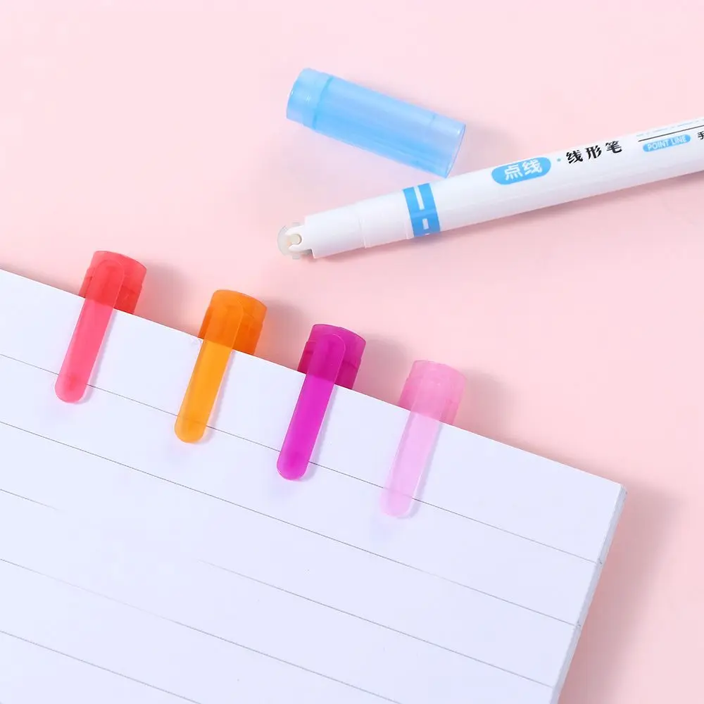 Colored Pens Stationery School Supplies Note Fine Point Pen Fine Tip Markers Curve Line Highlighter Pen Curve Line Marker