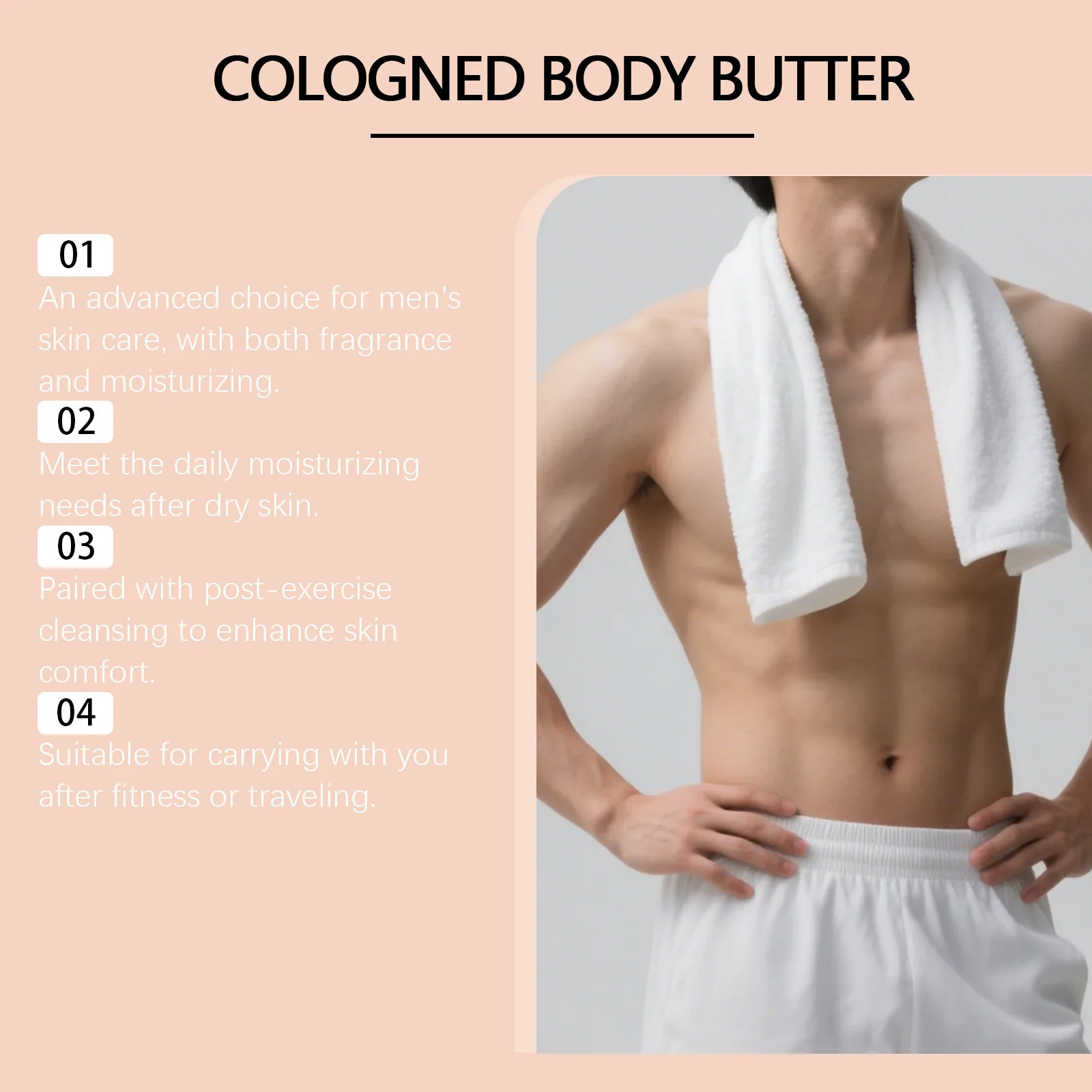 

Sandalwood Men Body Cream Hydrate Rough Skin Refresh Body Repair Dryness Men First Choice Daily Use Non Greasy Body Moisturizer