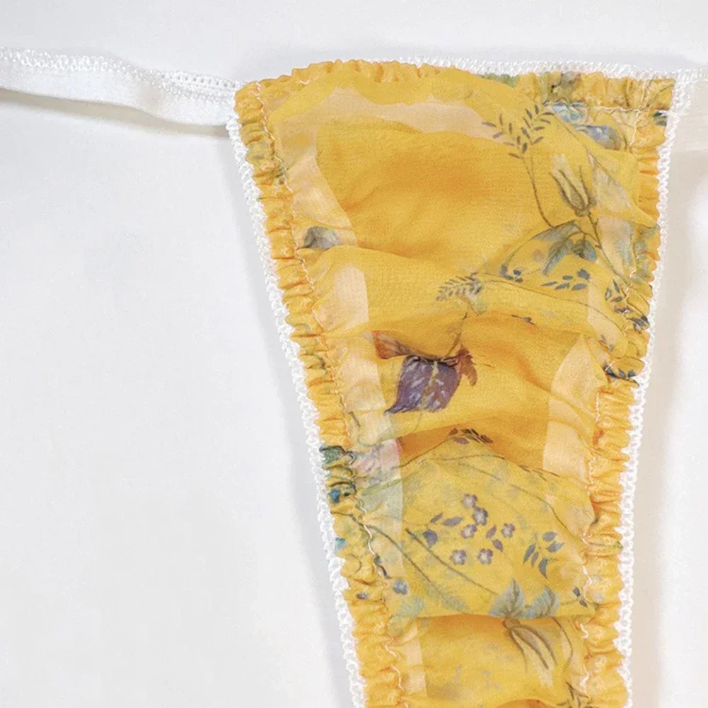 ผู้ชายผู้หญิงชีฟองเซ็กซี่ Thongs กระเป๋ากางเกงชุดชั้นในต่ําเอว G-String Micromini เร้าอารมณ์ Langerie Underpants