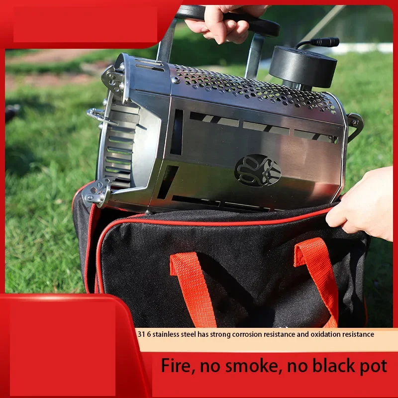 Portable Wood Stove Removable BBQ Stove Household Stainless Steel Wood Stove