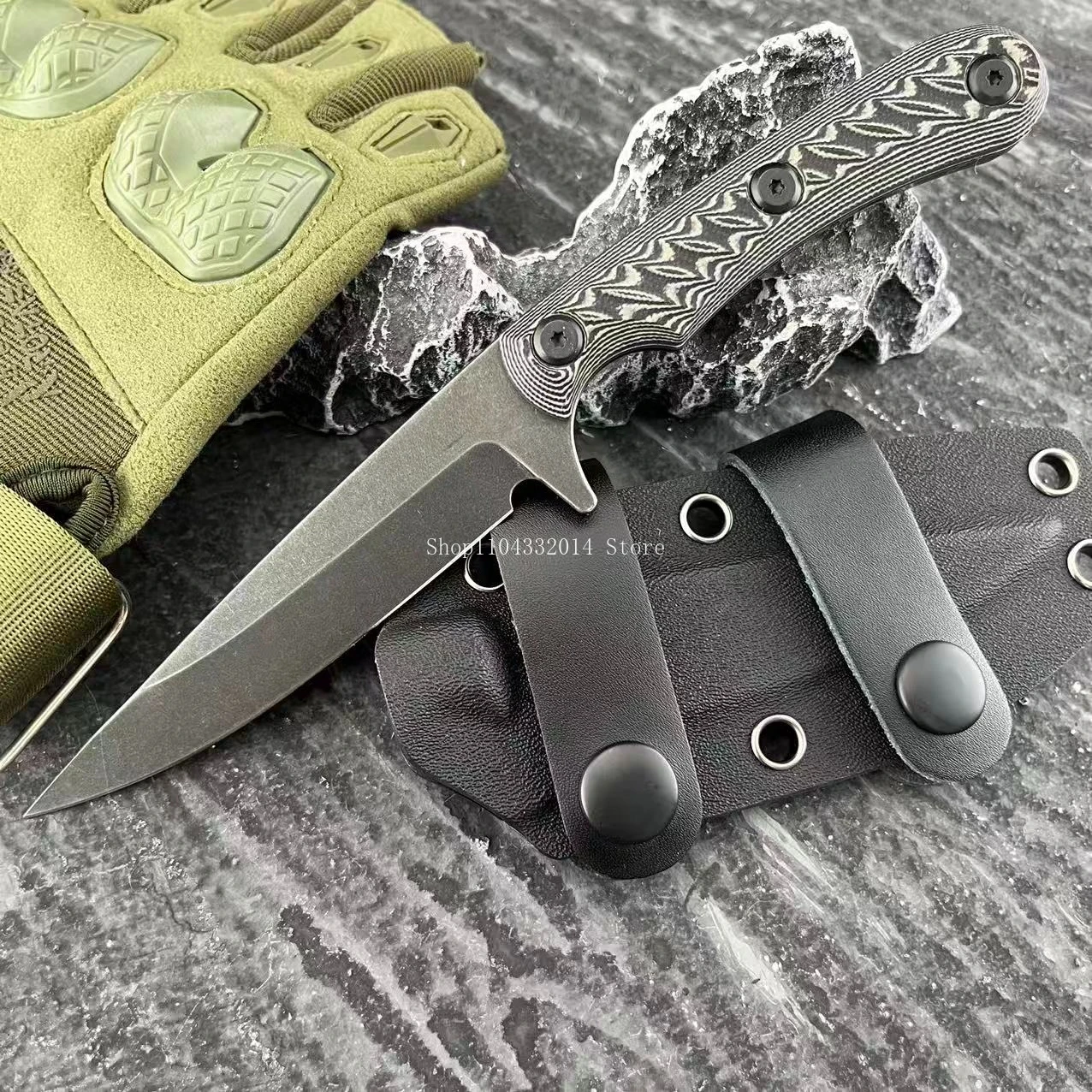 

Тактический нож для охоты и самообороны, выживания в дикой природе, с лезвием из стали 7Cr13Mov, прямой нож для активного отдыха, снаряжение EDC