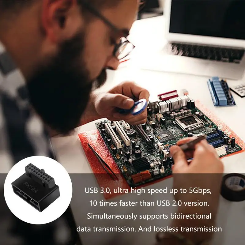 PH19A PH19B USB 3.0 19 Pin convertitore per Computer a 90 gradi convertitore adattatore per scheda madre per Computer Desktop accessori per Computer