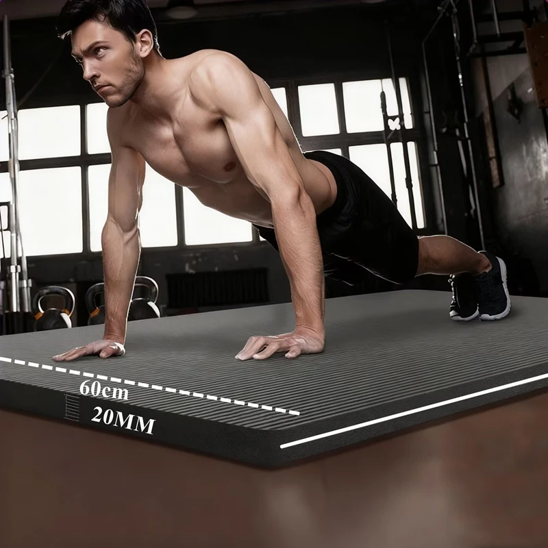 

Yoga Mat 20mm Thick NBR 163x60cmYoga Mat Moisture-proof Outdoor Non-Slip Durable Camping Picnic Mat Exercise Gym Fitness Workout