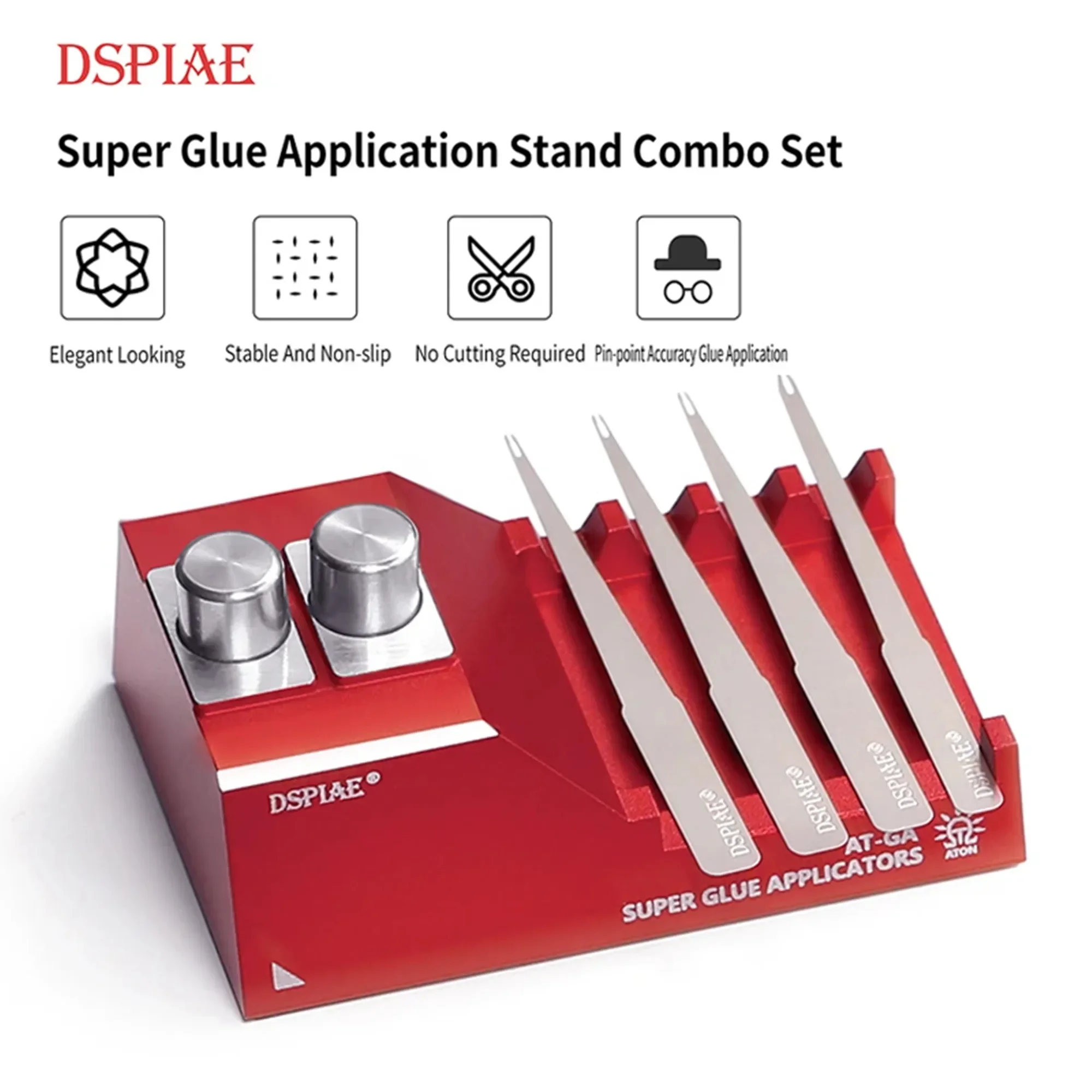 DSPIAE AT-GA Super Glue Application Stand Combo Set Military Model Making Tool Retrofit Collage Gundam Hobby DIY