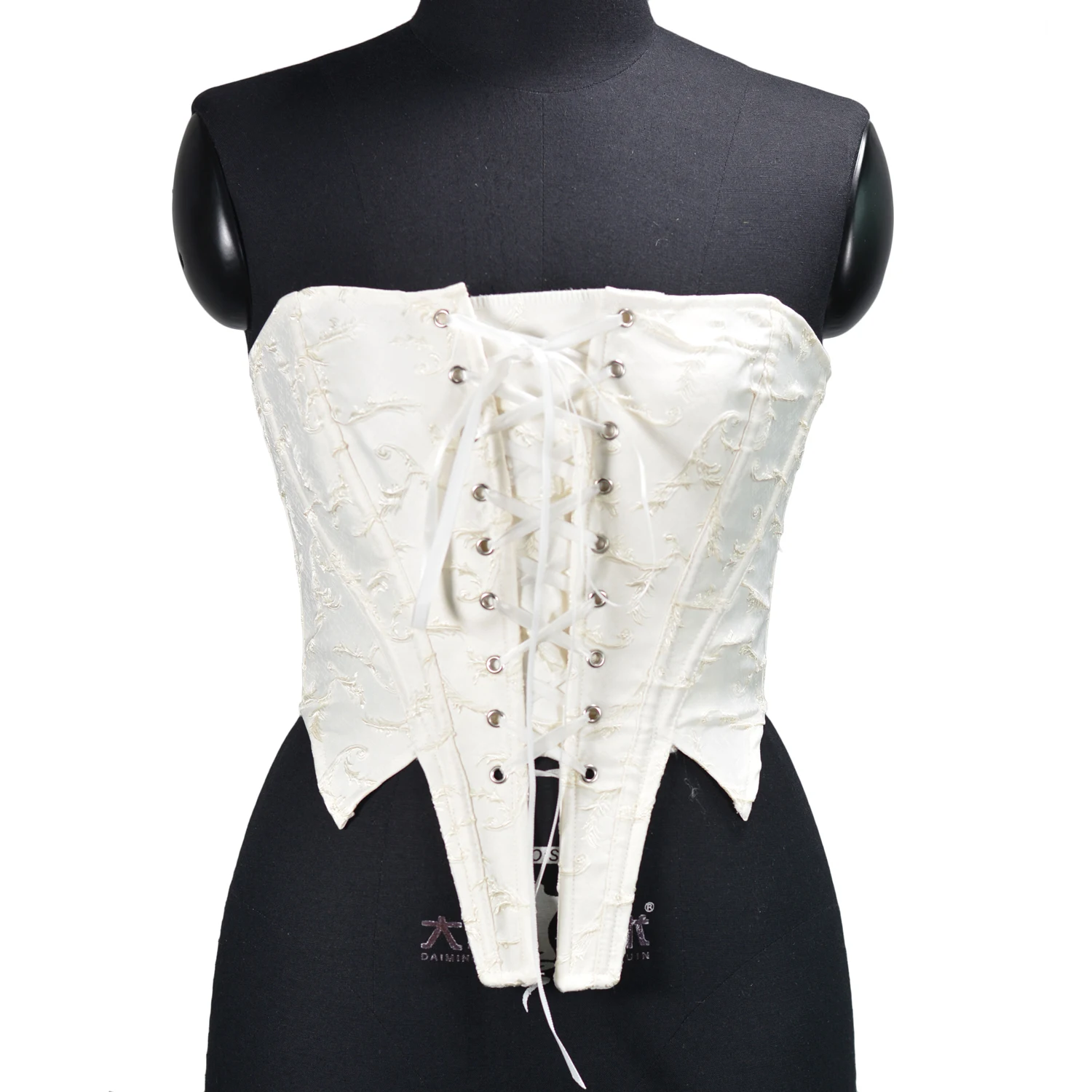 

Vintage Embossed Jacquard Bustier Corset Women's Off-Shoulder Lace-Up Waist Cincher Clubwear Party Fashion