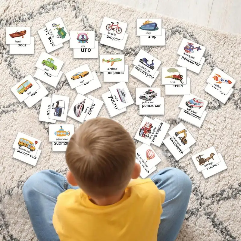 Cartes Flash de Construction de Vocabulaire pour Enfant, 24 Feuilles, ApprentiCumbria de la Maternelle, Synl'enveloppe Fermé, Primaire, Mort ÉWer, Anglais