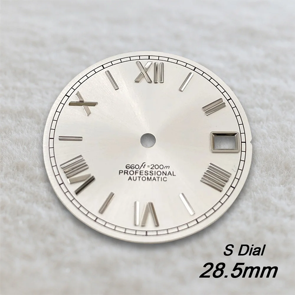 جديد 28.5 مللي متر S شعار روما أمة الله الهاتفي صالح NH35/NH36/4R/7S حركة عالية الجودة أشعة الشمس ساعة مزدوجة تعديل الملحقات