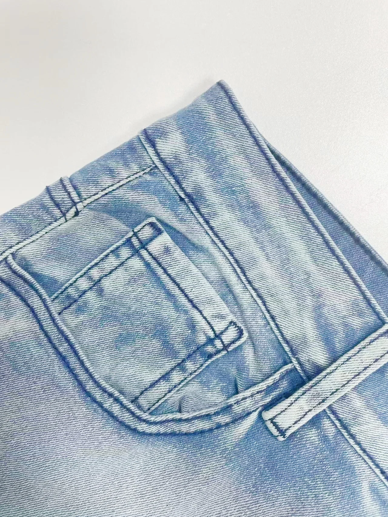 بنطال جينز Urban Classic للرجال باللون الأزرق الفاتح بقصة ضيقة مع جيوب مائلة لأسلوب الشارع غير الرسمي #5