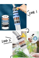 6 Layers Tap Purifier Universal Faucet Tap Filter Splashproof 360 Degree Rotation Water Saving Bubbler For Home Kitchen Bathroom