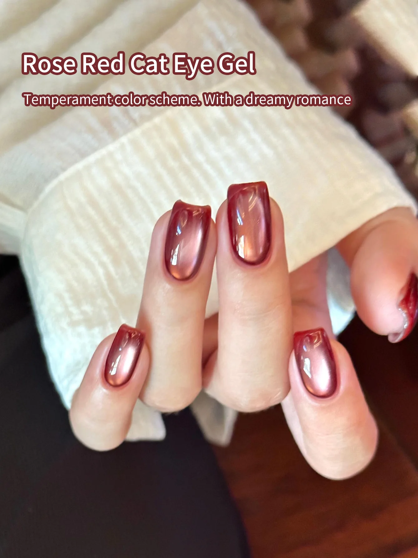 10 مللي عيد الميلاد الوردي الأحمر القط المغناطيسي هلام طلاء الأظافر 2025 جديد تألق الزجاج الخرز عين القط هلام صالون الأظافر DIY بها بنفسك #2