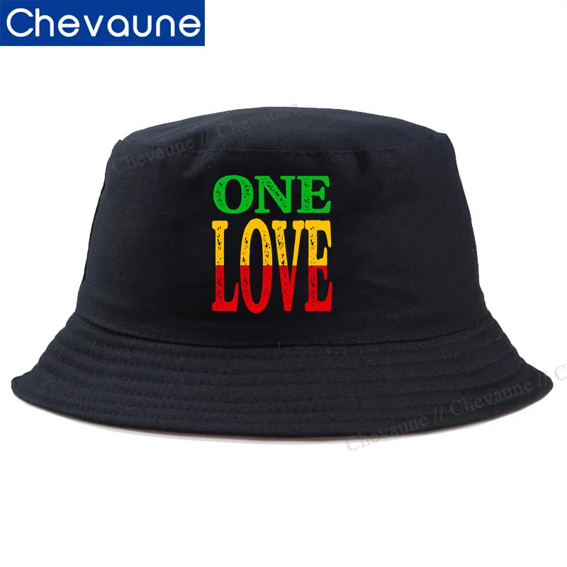 

Jamaica Flag Rasta Reggae Style Funny One Love Bucket Hats Vintage RASTA ONE LOVE CITY Panama Caps Outdoor Cool Fisherman Caps