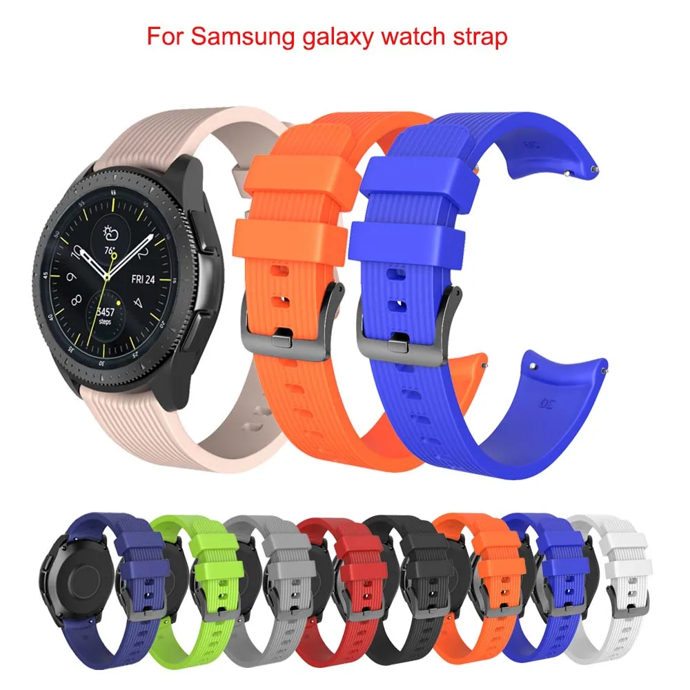 

20mm 18mm Silicone strap For Samsung Galaxy watch 3/4 Classic/5/5 pro/3 Gear S2 S3 Sports bracelet replacement strap