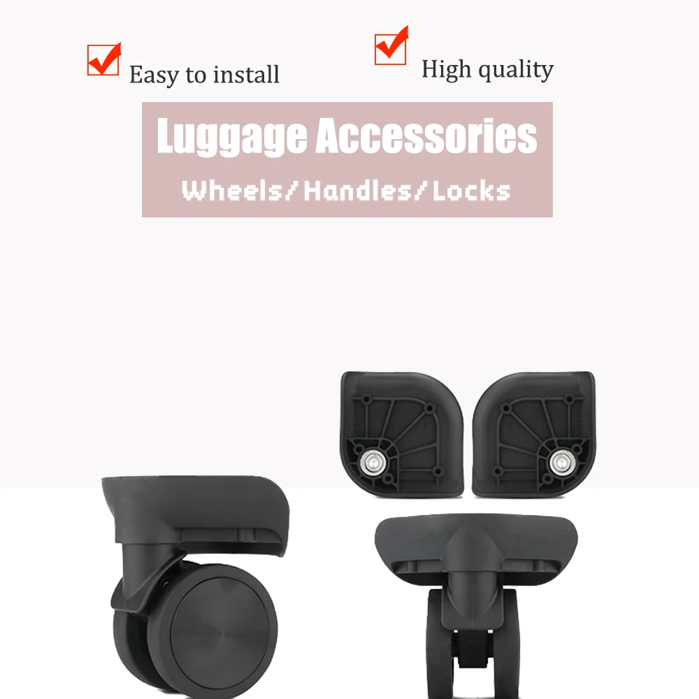 Silent W290 Bearing Suitcase Wheels, Universal Replacement Spinner for Luggage