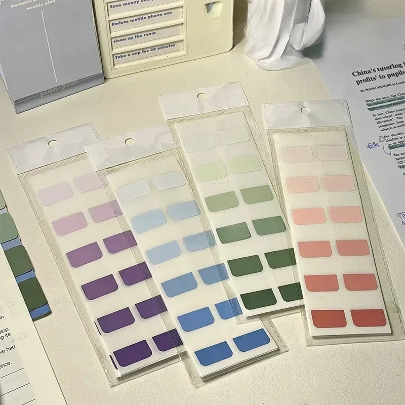 120 Sheet/set Gradient Color Series Index Sticky Note Colorful Stationery Memo Pad Note Pad Stationery Writing Pad Sticky Notes