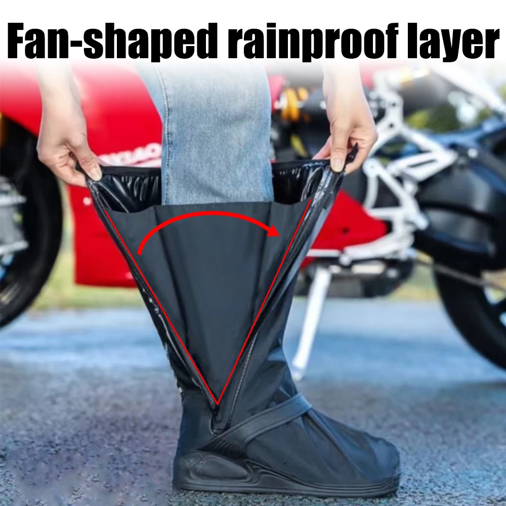 Motorcycle Scooter Bike Rain Shoes Cover Unisex Shoes Protectors 1 Pair Non-Slip Boot Covers L/XL/XXL Size For Rainy Snowy Day