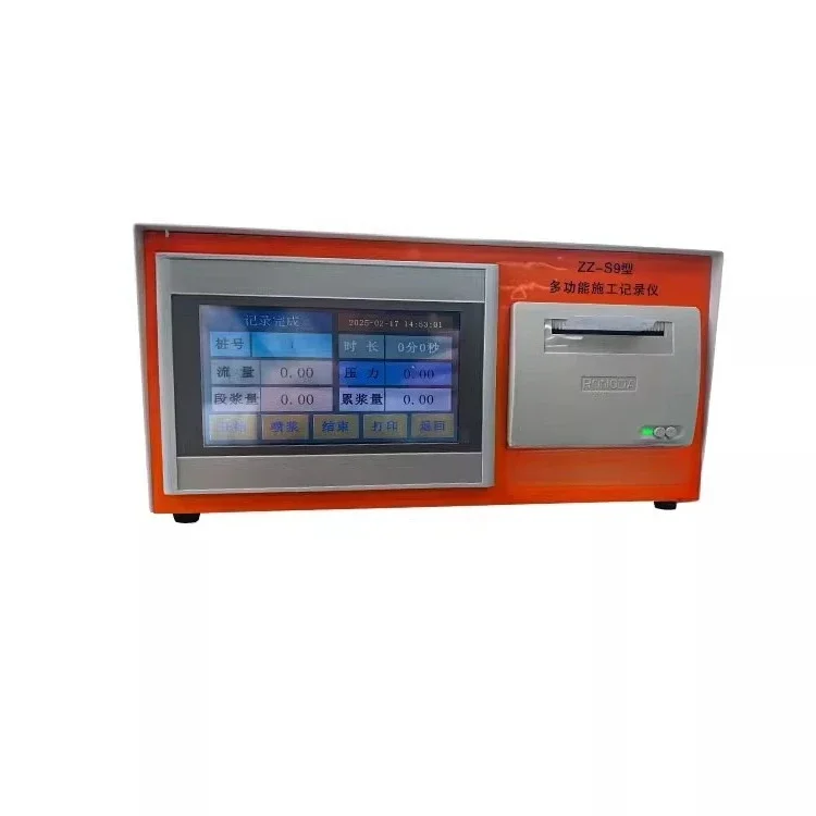 Mixing pile grouting recorder high pressure rotary spray cement slurry mortar grouting pump flowmeter printing machine