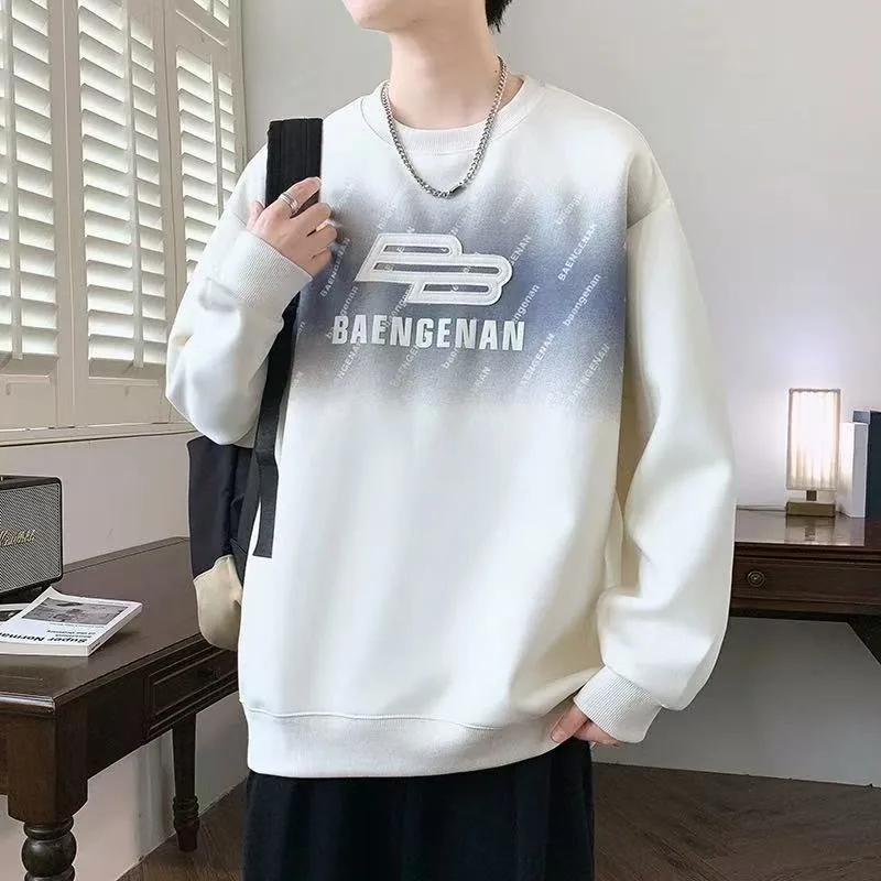 2025 جديد الرجال البلوز البلوفرات الخريف النمط الأمريكي المعتاد بأكمام طويلة تي شيرت S-5XL Harajuku كول موضة الذكور طباعة