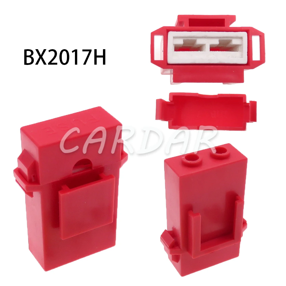 1 Set Standard Ceramics Car Insurance Socket AC Assembly Blade Type Medium Fuse Holder with Crimp Terminals Middle Fuse Box