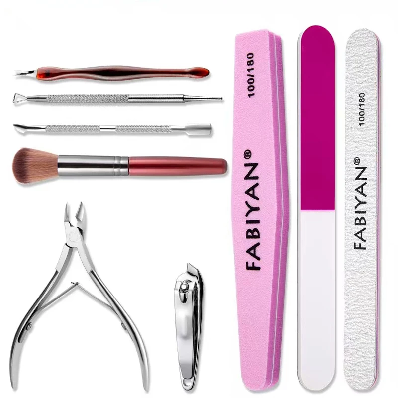 

10Pcs Manicure Kit with Storage Case, Professional Stainless Steel Nail Care Tools Set for Nail Ar