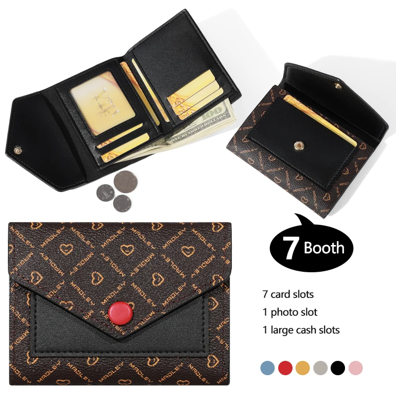 Trifold Clutch Coin Purse, Minimalist Credit Card Holder, Women\'s Casual Wallet Retro Classic Wallet