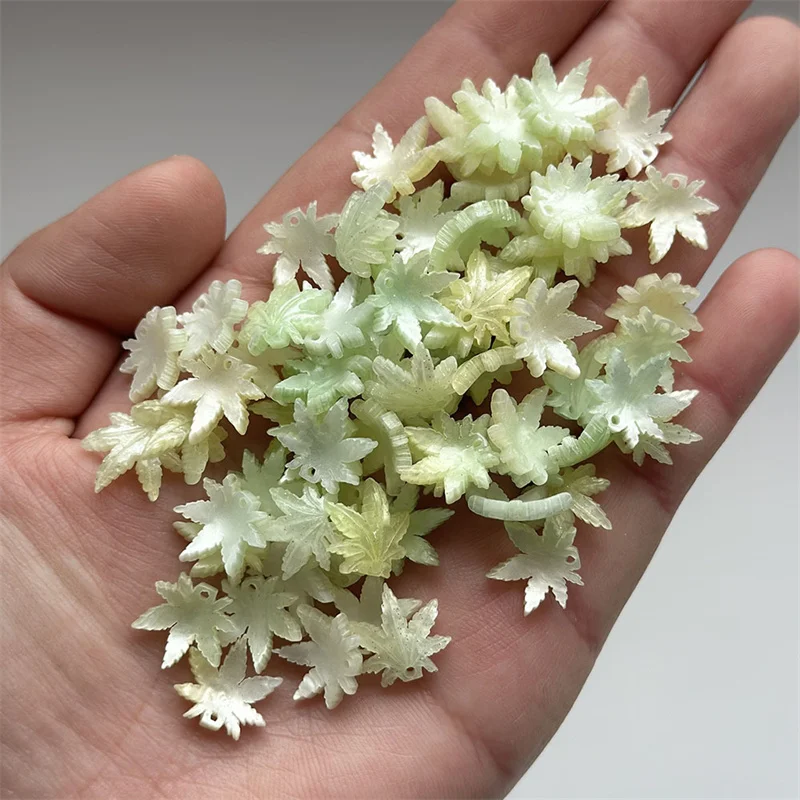 13MM Color Acrylic Ancient Style Maple Leaves Beads Loose Beads Handmade DIY Making Necklace Hairpin Earring Accessories view 5