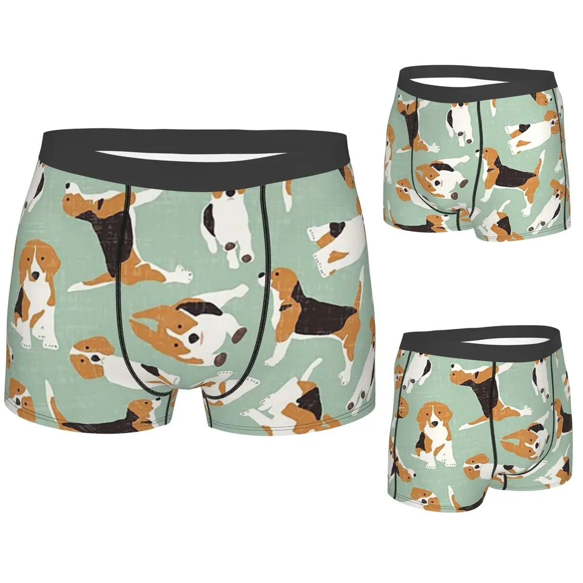 

Boxer Underpants Shorts Beagle Scatter Mint Panties Male Ventilate Underwear for Homme Man Boyfriend Gift