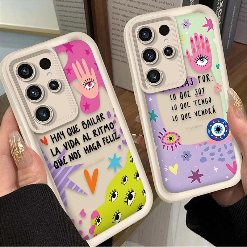 Fantastic Blue Evil Eye Case for Samsung Galaxy S24 S25 S23 Ultra S22 S21 Plus FE A36 A56 A26 A16 A06 A15 A25 A35 A55 5G Cover