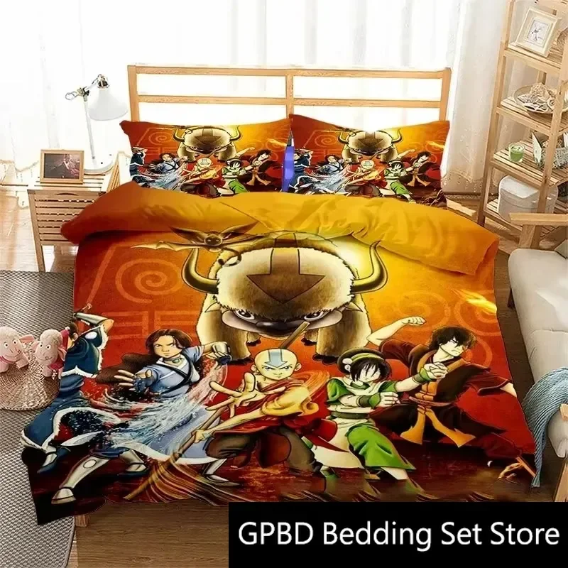 

3D Print Avatar The Last Airbender Bedding Set Double Twin King Duvet Cover Comforter Pillowcase Boys Girls Adults Bedroom