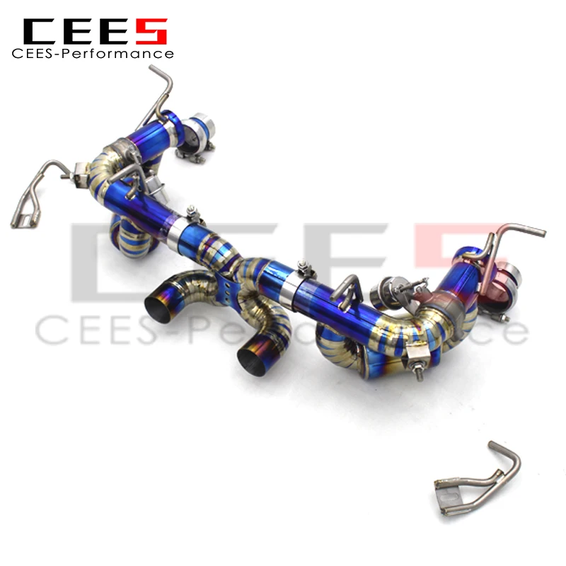 

cees Rear Back for Ferrari 458 V8 4.5 2013-2016 Exhaust Pipes Catback Muffler Vacuum Valve Performance System