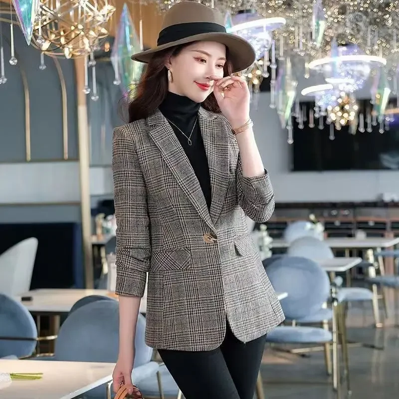 Damen-Blazer, hochwertige Frühlings-Herbst-Oberbekleidung, straffen Sie die Taille im koreanischen Outdoor-Stil, 2025, neu in weiblichen Mäntel und Jacken