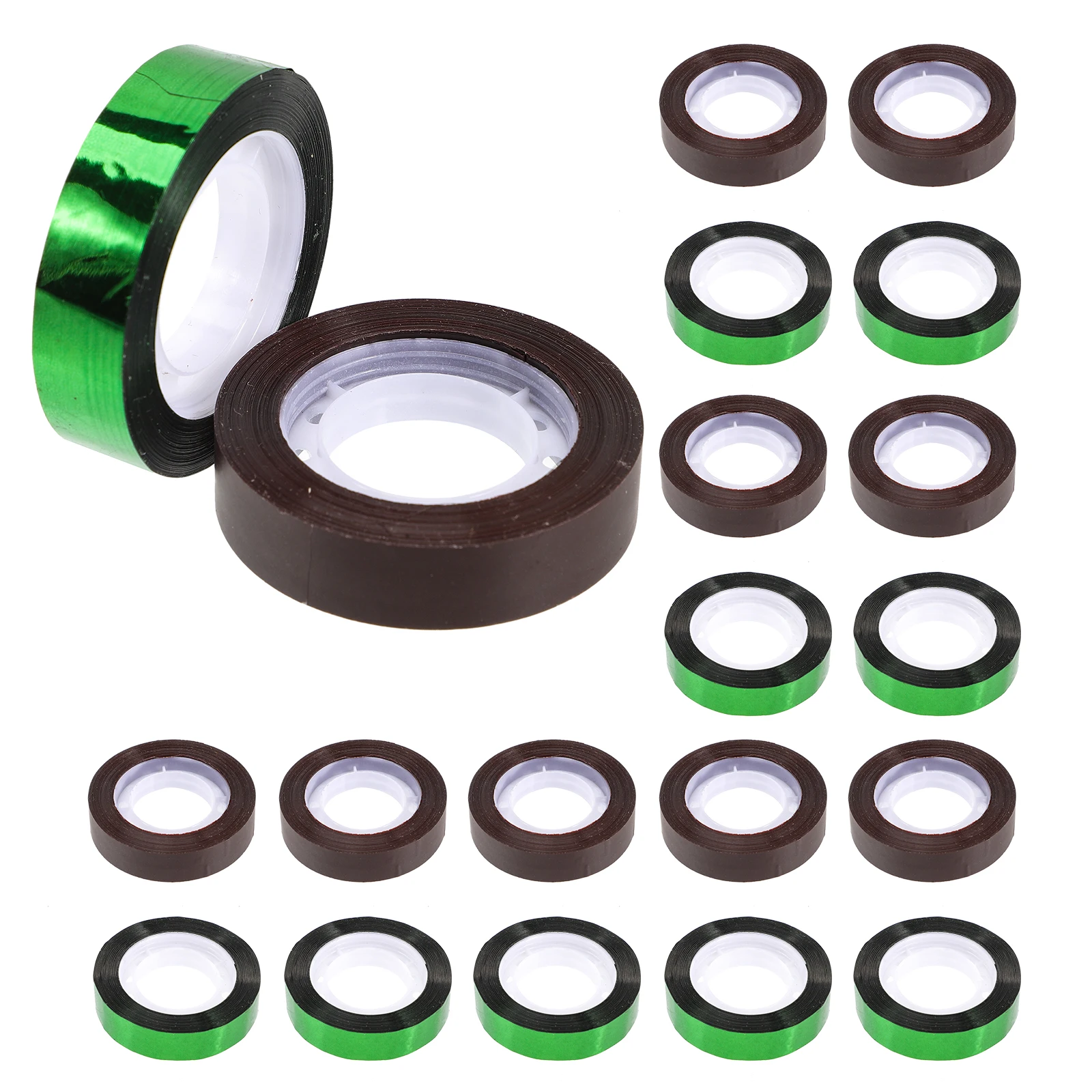 

20Pcs Waterproof Brown Floral Tape Elastic Adhesive for DIY Flower Bouquet Arrangements Floral Stem Wrapping Tape