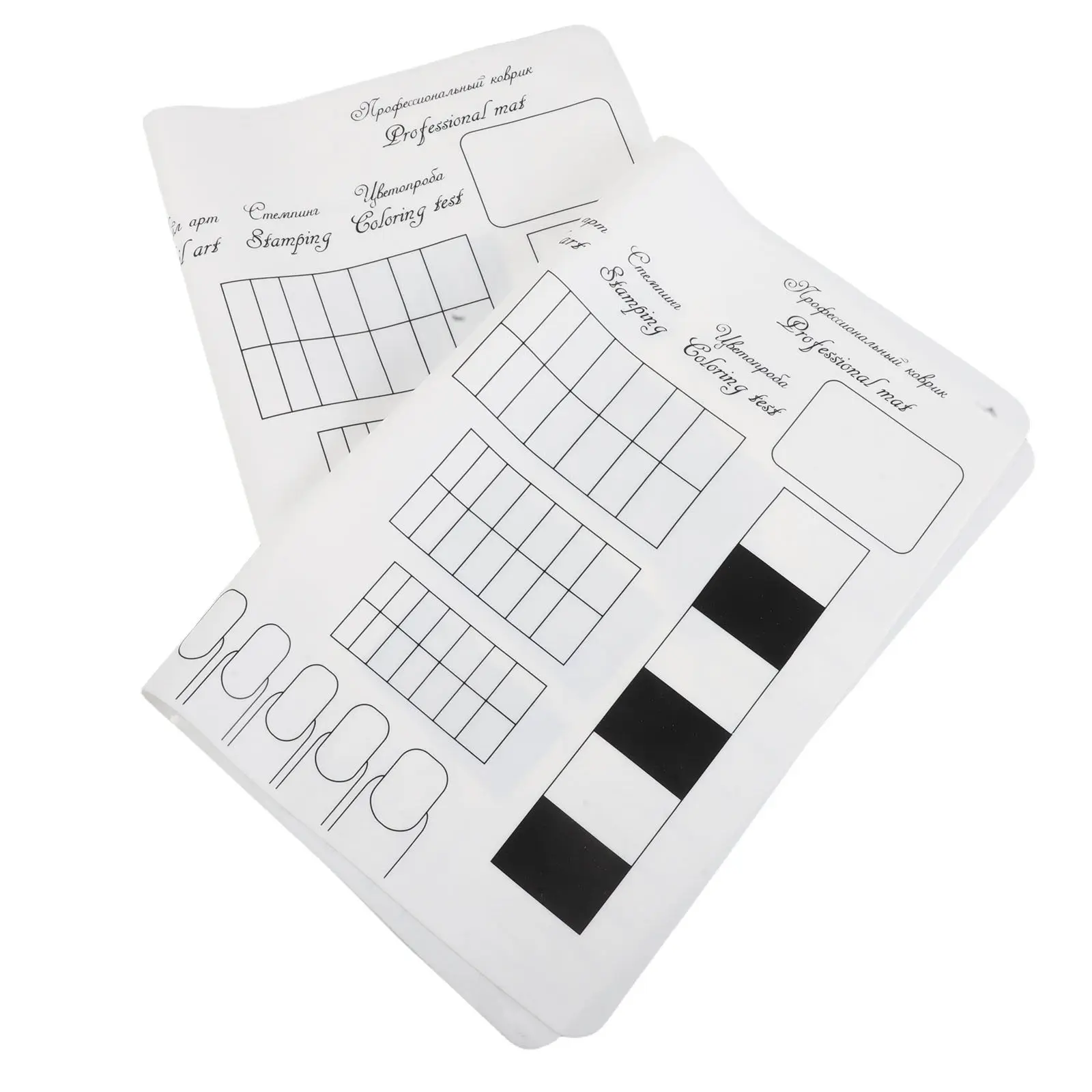 

2Pcs Nail Art Hand Rest Pad Square Pattern Desk Mat 40x30cm Detachable Paper Color Palette Waterproof Non-Slip Table Mat