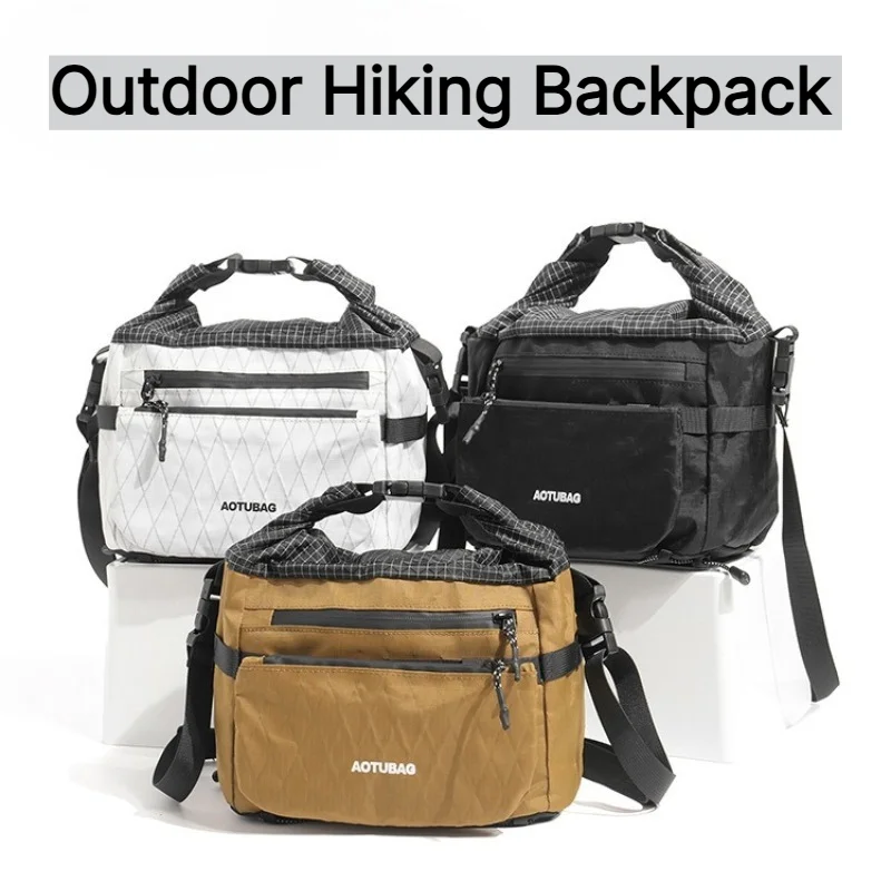 Erweiterbare Umhängetasche für den Außenbereich, wasserabweisend, leicht, Nylon-Sling-Pack, mehrere Taschen, Wandern, Radfahren, Reisetasche