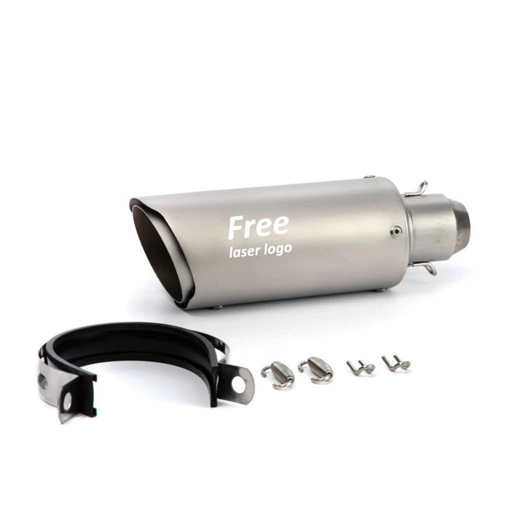 Slip-on Muffler Escape Moto Motorcycle Exhaust Pipe with Free Logo Sticker for Yamaha FZ6 R3 Ninja 400 CBR650R GSXR 600 Duke 125 view 6